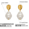 Wholesale Geometric Stainless Steel Earrings With 18K Gold Pvd Plating For Women