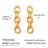 Wholesale Geometric Stainless Steel Earrings With Pvd Furnace Vacuum Real Gold Plating For Women