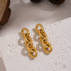 Wholesale Geometric Stainless Steel Earrings With Pvd Furnace Vacuum Real Gold Plating For Women