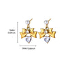 Wholesale Geometric Stainless Steel Electroplated Bow Design Earrings For Women