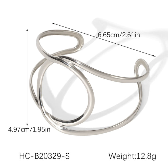 Wholesale Geometric Stainless Steel Electroplated Bracelet For Women Highend Jewelry