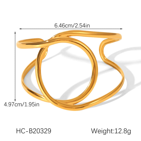 Wholesale Geometric Stainless Steel Electroplated Bracelet For Women Highend Jewelry