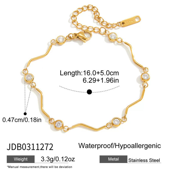 Wholesale Geometric Stainless Steel Electroplated Bracelet Jewelry For Women