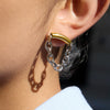 Wholesale Geometric Stainless Steel Electroplated Chain Tassel Earrings For Women