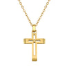 Wholesale Geometric Stainless Steel Electroplated Cross Necklace For Couples