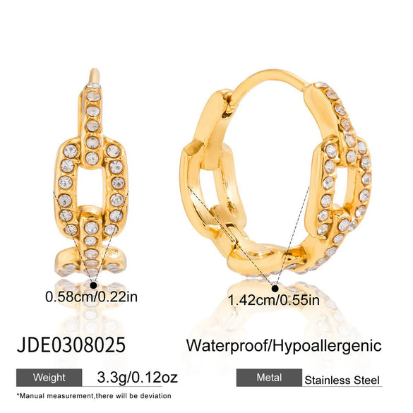 Wholesale Geometric Stainless Steel Electroplated Earrings For Women Light Luxury Style