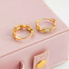 Wholesale Geometric Stainless Steel Electroplated Earrings For Women Light Luxury Style