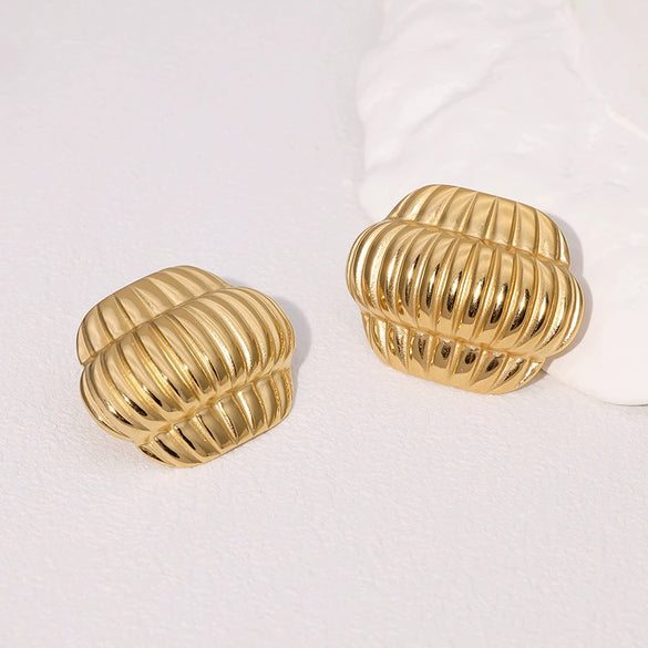 Wholesale Geometric Stainless Steel Electroplated Earrings For Women