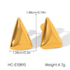 Wholesale Geometric Stainless Steel Electroplated Earrings For Women