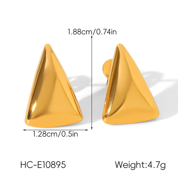 Wholesale Geometric Stainless Steel Electroplated Earrings For Women