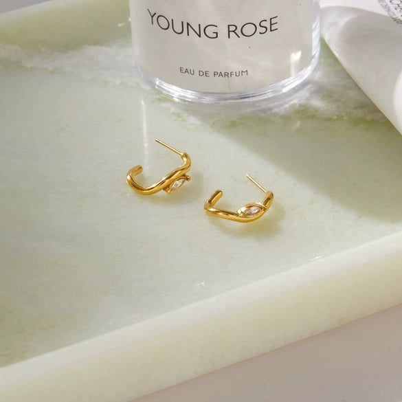 Wholesale Geometric Stainless Steel Electroplated Earrings For Women
