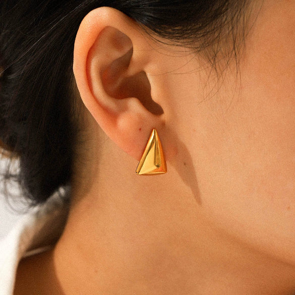 Wholesale Geometric Stainless Steel Electroplated Earrings For Women