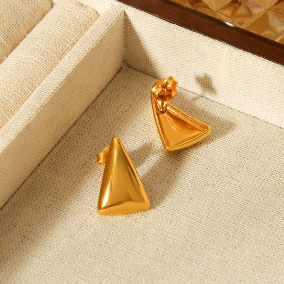 Wholesale Geometric Stainless Steel Electroplated Earrings For Women