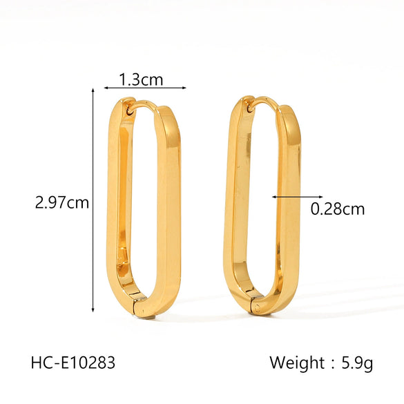 Wholesale Geometric Stainless Steel Electroplated Earrings For Women