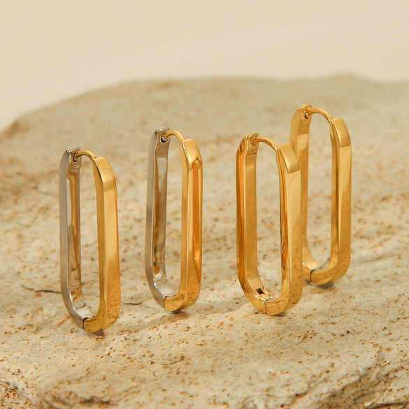 Wholesale Geometric Stainless Steel Electroplated Earrings For Women