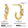 Wholesale Geometric Stainless Steel Electroplated Earrings For Women