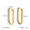 Wholesale Geometric Stainless Steel Electroplated Earrings For Women