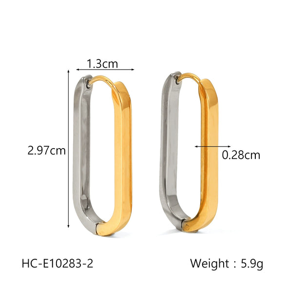 Wholesale Geometric Stainless Steel Electroplated Earrings For Women