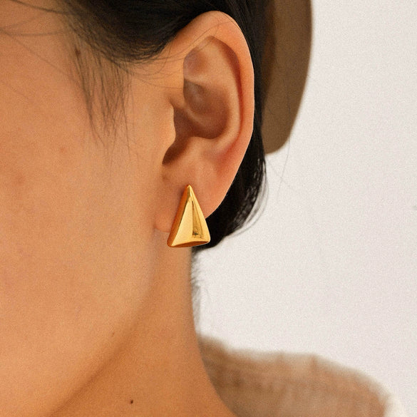 Wholesale Geometric Stainless Steel Electroplated Earrings For Women