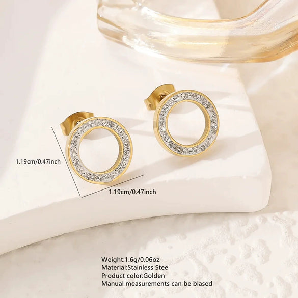 Wholesale Geometric Stainless Steel Electroplated Earrings Necklaces And Bracelets Jewelry Accessories For Women