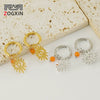 Wholesale Geometric Stainless Steel Electroplated Earrings Unisex Niche Style