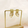 Wholesale Geometric Stainless Steel Electroplated Earrings