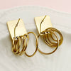 Wholesale Geometric Stainless Steel Electroplated Earrings