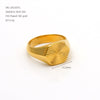 Wholesale Geometric Stainless Steel Electroplated Engraved Smooth Vintage Vertical Stripe Insstyle Unisex Ring
