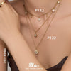 Wholesale Geometric Stainless Steel Electroplated Four Leaf Flower Pendant Layered Clavicle Chain Necklace Set For Women Unisex Adults Couples And Best Friends