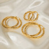 Wholesale Geometric Stainless Steel Electroplated French Vintage Earrings