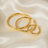 Wholesale Geometric Stainless Steel Electroplated French Vintage Earrings