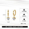 Wholesale Geometric Stainless Steel Electroplated Heartshaped Diamondencrusted Zircon Earrings Unisex Original Design Style