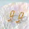 Wholesale Geometric Stainless Steel Electroplated Heartshaped Diamondencrusted Zircon Earrings Unisex Original Design Style