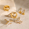 Wholesale Geometric Stainless Steel Electroplated Hoop Earrings For Women