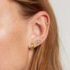 Wholesale Geometric Stainless Steel Electroplated Hoop Earrings For Women