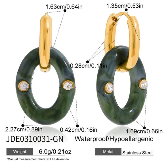 Wholesale Geometric Stainless Steel Electroplated Hoop Earrings For Women