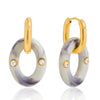 Wholesale Geometric Stainless Steel Electroplated Hoop Earrings For Women