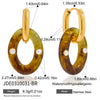 Wholesale Geometric Stainless Steel Electroplated Hoop Earrings For Women