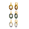 Wholesale Geometric Stainless Steel Electroplated Hoop Earrings For Women