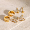 Wholesale Geometric Stainless Steel Electroplated Hoop Earrings For Women