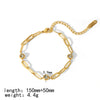 Wholesale Geometric Stainless Steel Electroplated Inlaid Zircon Bracelet For Women