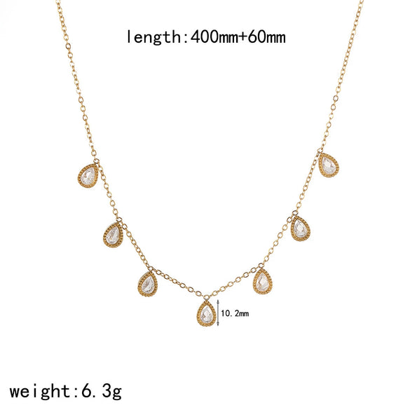 Wholesale Geometric Stainless Steel Electroplated Inlaid Zircon Bracelet For Women