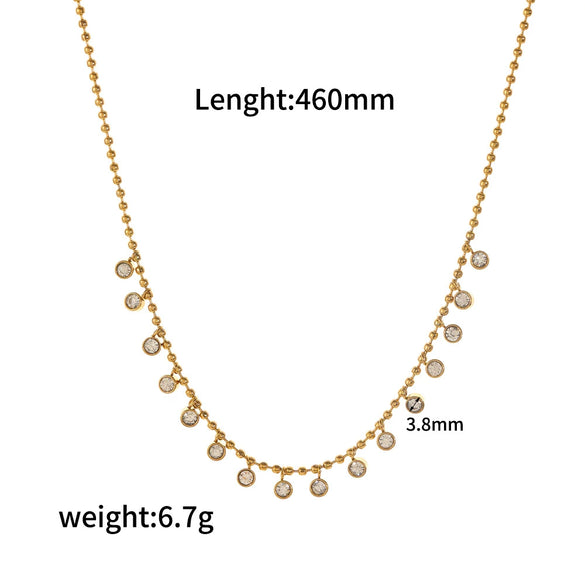 Wholesale Geometric Stainless Steel Electroplated Inlaid Zircon Bracelet For Women