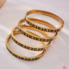 Wholesale Geometric Stainless Steel Electroplated 18K Gold Clasp Colorful Zircon Bracelet