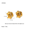 Wholesale Geometric Stainless Steel Electroplated 18K Gold Cshaped Earrings For Women