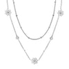 Wholesale Geometric Stainless Steel Electroplated 18K Gold Daisy Chrysanthemum Necklace For Women