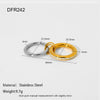 Wholesale Geometric Stainless Steel Electroplated 18K Gold Doublelayered Stacking Rings Jewelry For Women