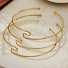 Wholesale Geometric Stainless Steel Electroplated 18K Gold Open Choker Necklace For Women