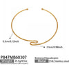 Wholesale Geometric Stainless Steel Electroplated 18K Gold Open Choker Necklace For Women
