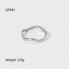Wholesale Geometric Stainless Steel Electroplated 18K Gold Wavy Tail Overlapping Ring For Women